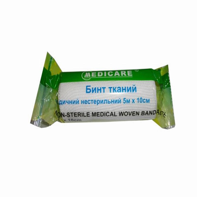 Бинт тканий медичний нестерильний 5м х 10см "MEDICARE"